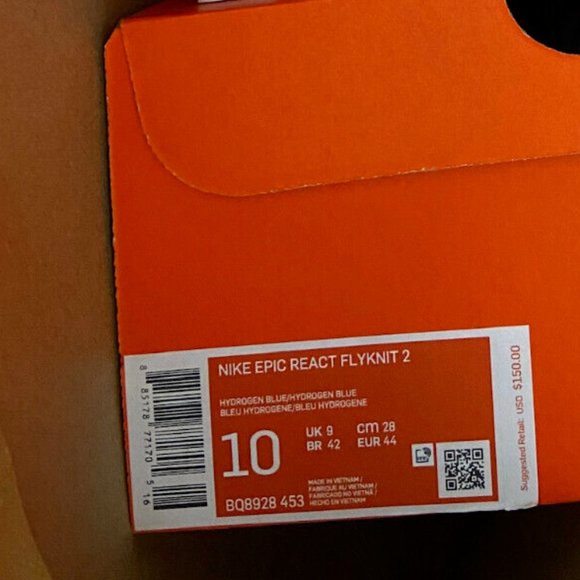 Nike Men's Epic React Flyknit 2 Running Shoes Hydrogen Blue Size BQ8928-453 - Picture 11 of 15